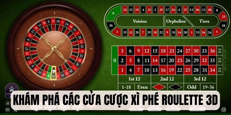 Khám phá các cửa cược game Xì Phé Roulette 3D